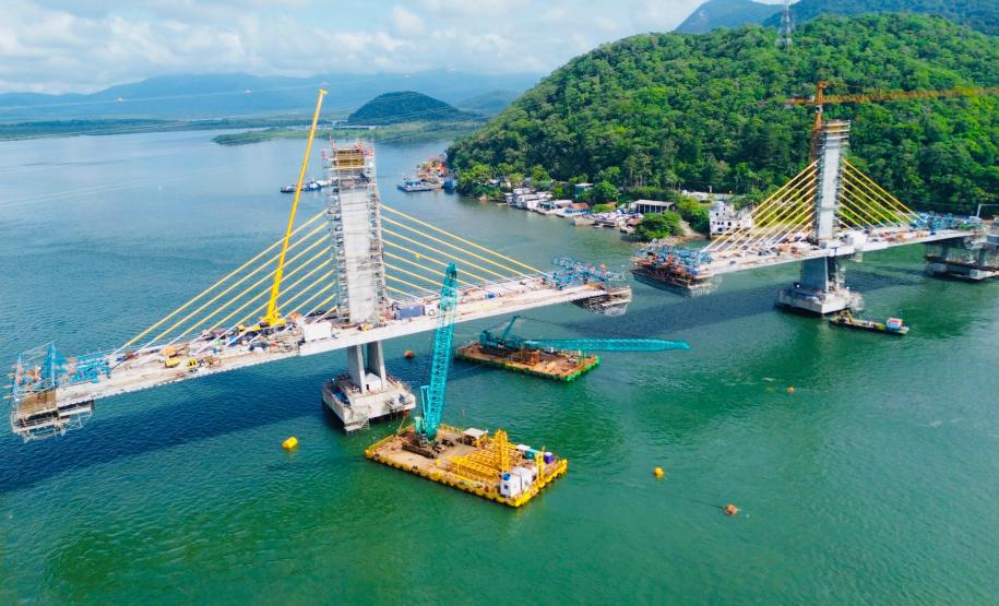 ponte de guaratuba alcança 88% de execução