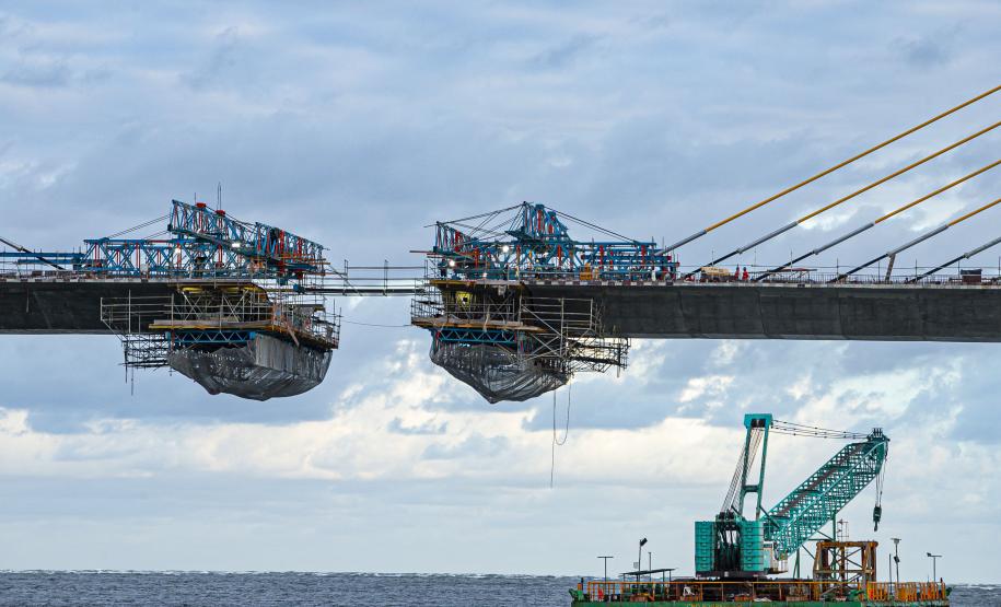 ponte de guaratuba na reta final