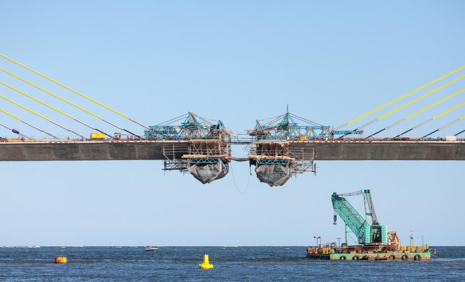 Ponte de Guaratuba atinge 91% de execução