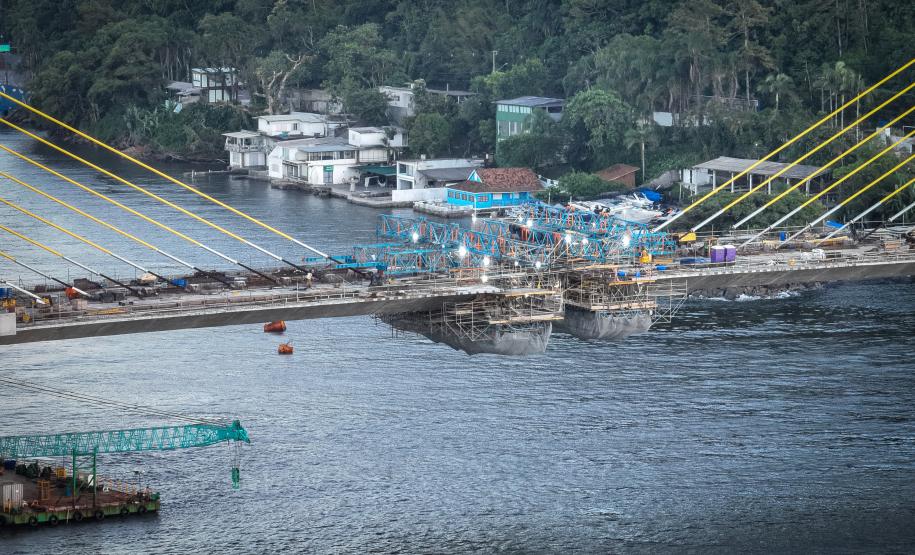 Ponte de Guaratuba atinge 91% de execução