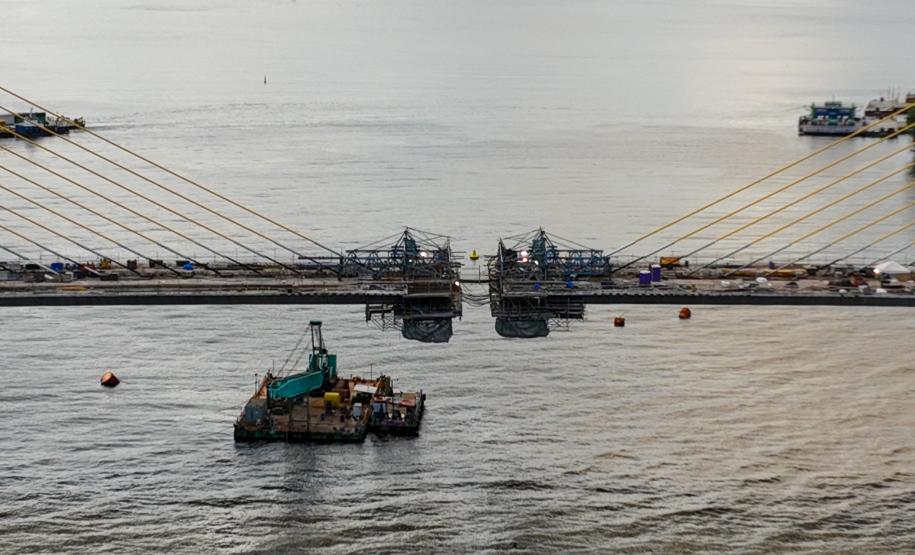 Ponte de Guaratuba atinge 91% de execução