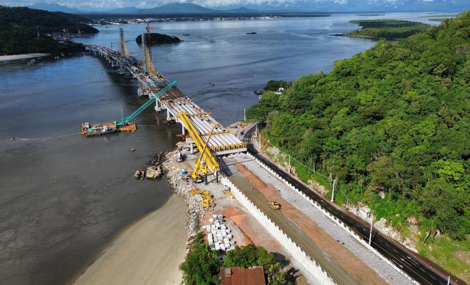 Ponte de Guaratuba atinge 91% de execução