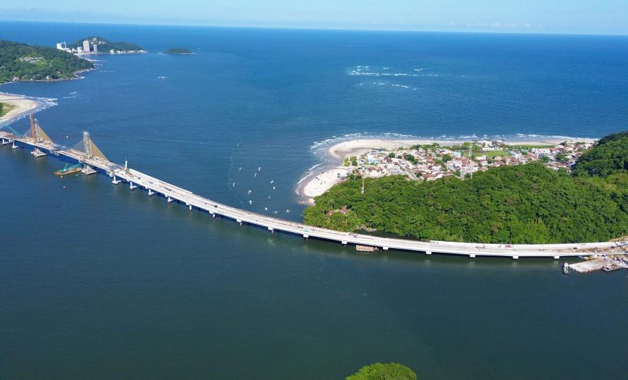 Ponte de Guaratuba atinge 91% de execução