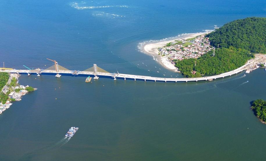 Ponte de Guaratuba atinge 91% de execução