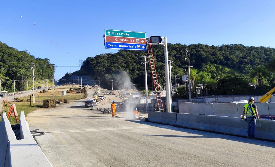 Ponte de Guaratuba em reta final: começa a instalação do contador de ciclistas