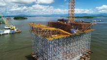 Trecho estaiado: começa a construção da superestrutura