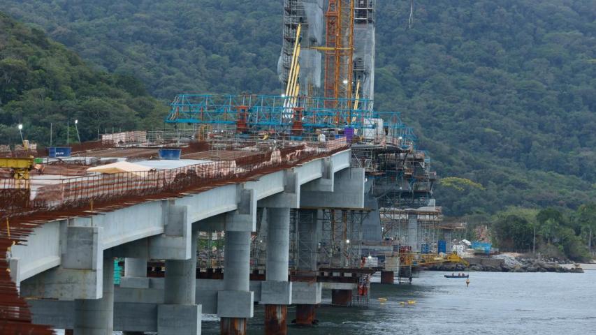 ponte de guaratuba chega a 80% de execução